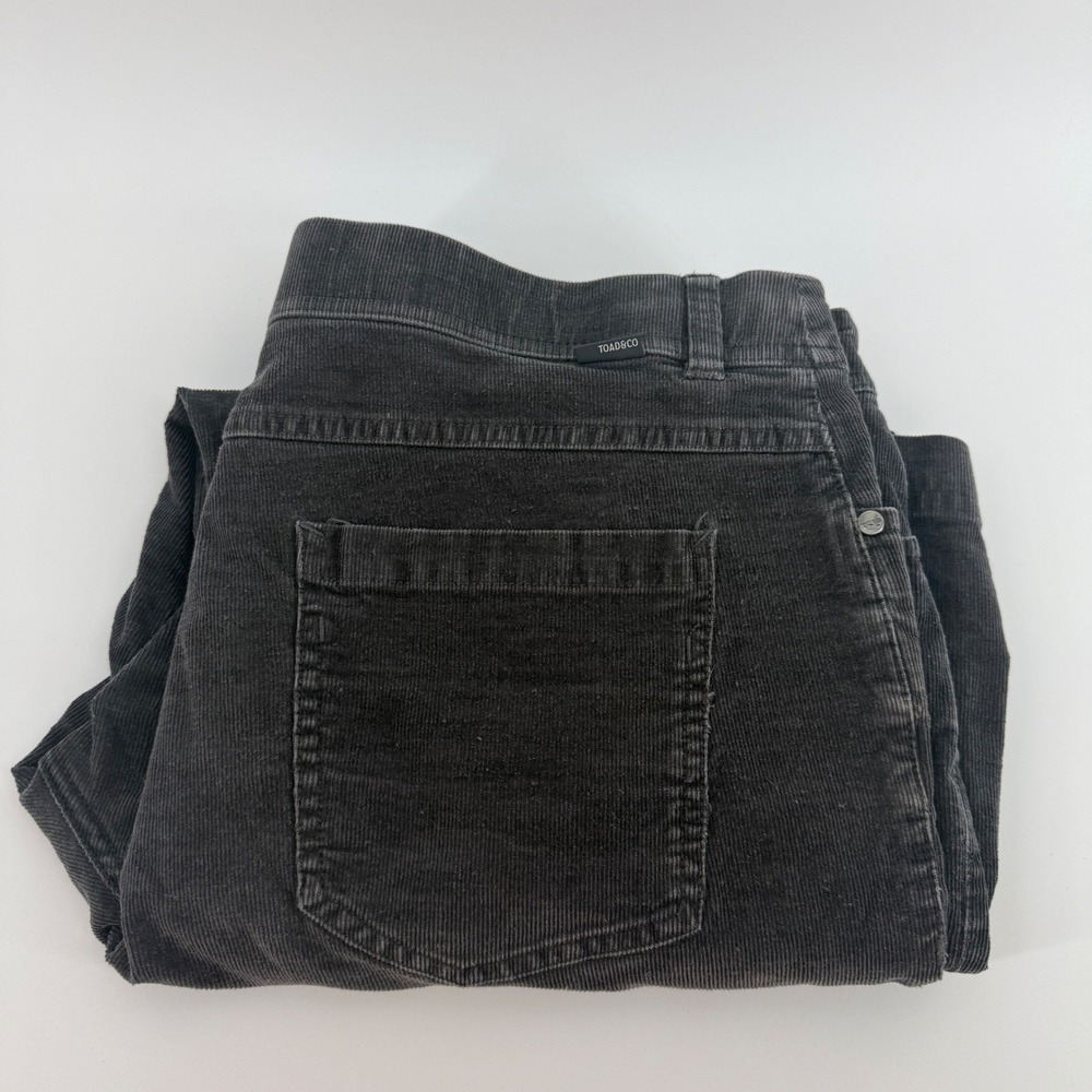 Toad&Co Womens Corduroy Pants Size‎ 12 Gray Straight Leg Fine Wale 5-Pocket